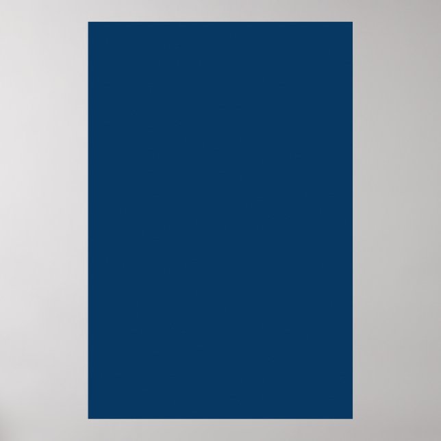 Deep Blue Steel Colour Trend Background Poster (Front)