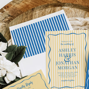 Deep Blue Stripes Envelope