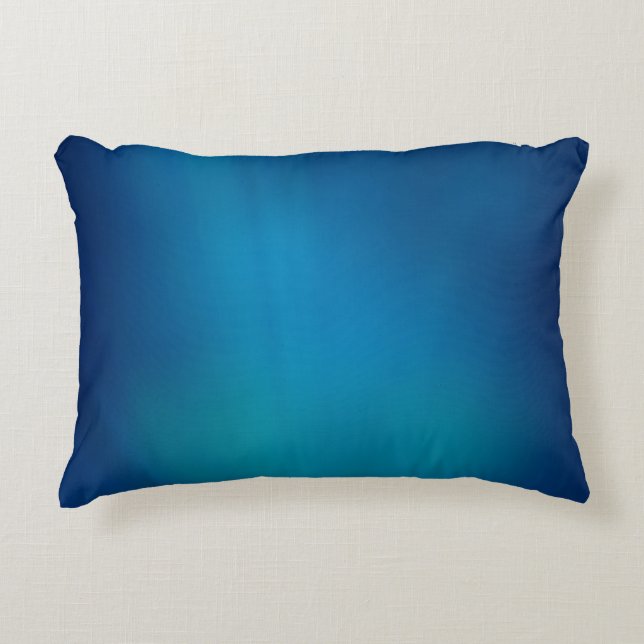 Deep Blue Underwater Glow Accent Pillow (Front)