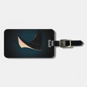 Deep Blue Underwater Spotted Sea Ray Fish Luggage Tag
