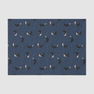 Deep Blue Underwater Spotted Sea Ray Fish Tissue Paper
