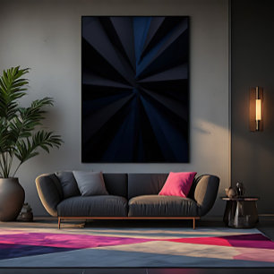 Deep Blue Vortex Canvas Print