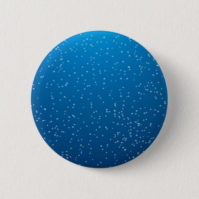 Deep Blue Water and TIny Bubbles 2 Inch Round Button (Front)