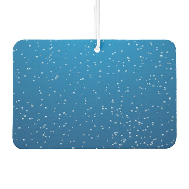 Deep Blue Water and Tiny Bubbles Air Freshener (Front)