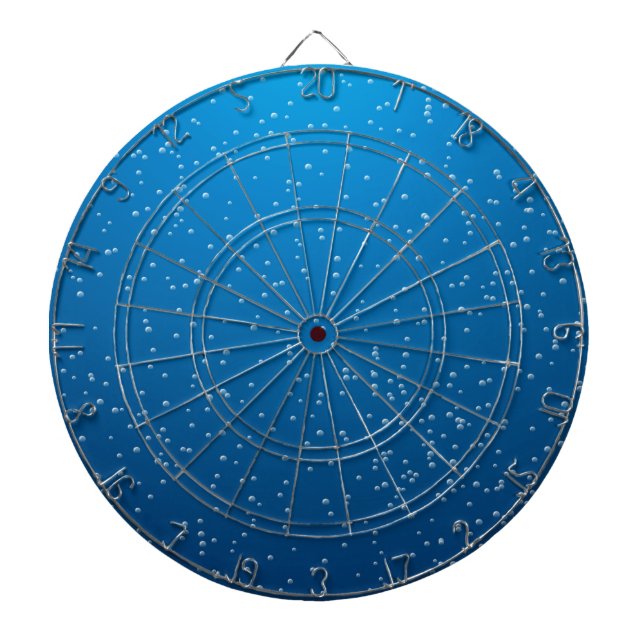 Deep Blue Water and TIny Bubbles Dartboard (Front)