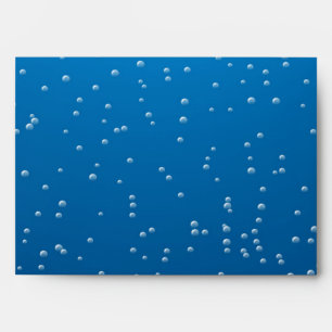 Deep Blue Water and Tiny Bubbles Envelope