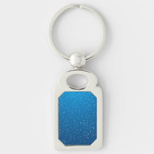 Deep Blue Water and Tiny Bubbles Keychain
