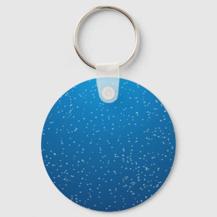 Deep Blue Water and TIny Bubbles Keychain