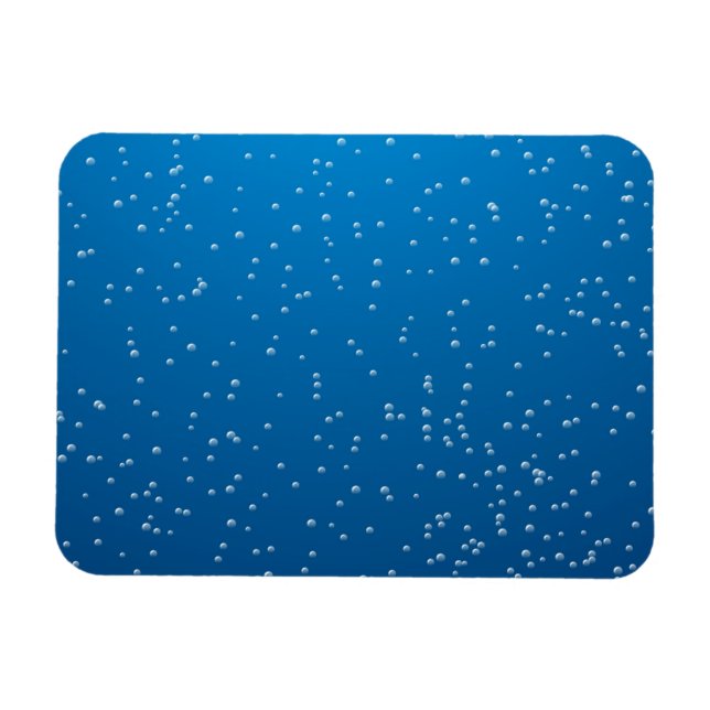 Deep Blue Water and TIny Bubbles Magnet (Horizontal)