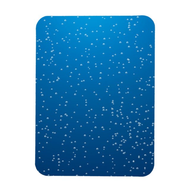 Deep Blue Water and TIny Bubbles Magnet (Vertical)