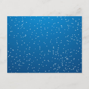 Deep Blue Water and TIny Bubbles Postcard