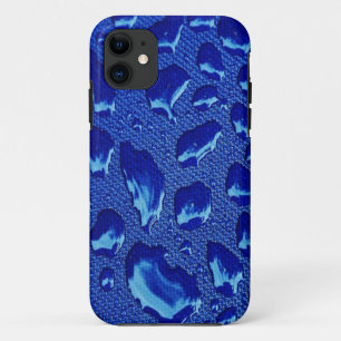 Deep Blue Water Droplets iPhone 11 Case