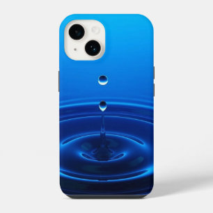 Deep Blue Water Ripple Drop Aesthetic iPhone 14 Case