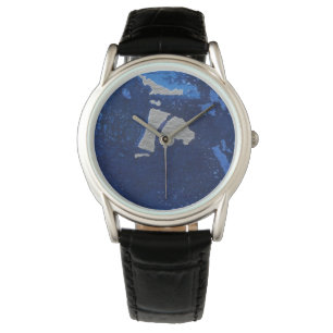 Deep blue waters, undersea trenches gray accent watch