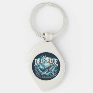 DEEP BLUE Whale Ocean Adventure Keychain