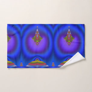 Deep Bluish Fractal Hand Towel