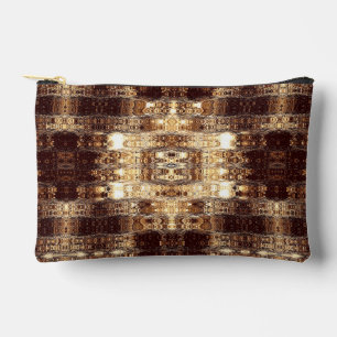 Deep Brown Abstract Accessory Bag