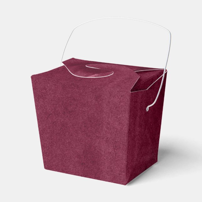 Deep Burgundy Grunge Favor Box (Front Side)