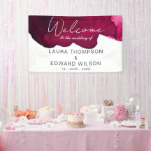 Deep burgundy red watercolor abstract ink wine red