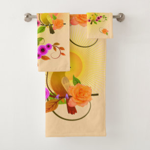 Deep Champagn - Dew Drops & Sunshine Bath Towel Set
