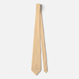 deep champagne  - monogrammed tie