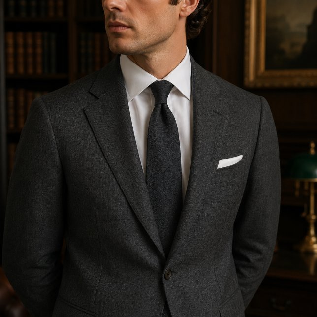Deep Charcoal Woven Tie (Creator Uploaded)