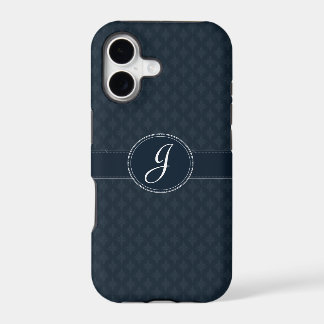 Deep Classic Navy Custom Monogram iPhone 7 Case