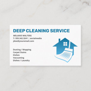 Deep Cleaning   Home Cleaning Business Card