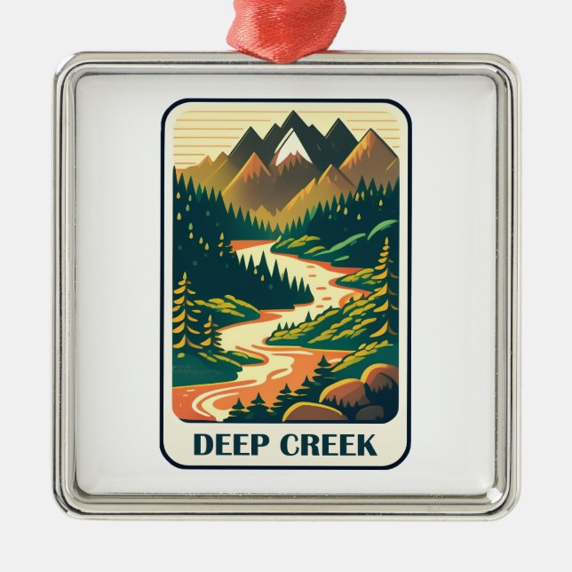 Deep Creek Idaho Colours Metal Ornament (Front)
