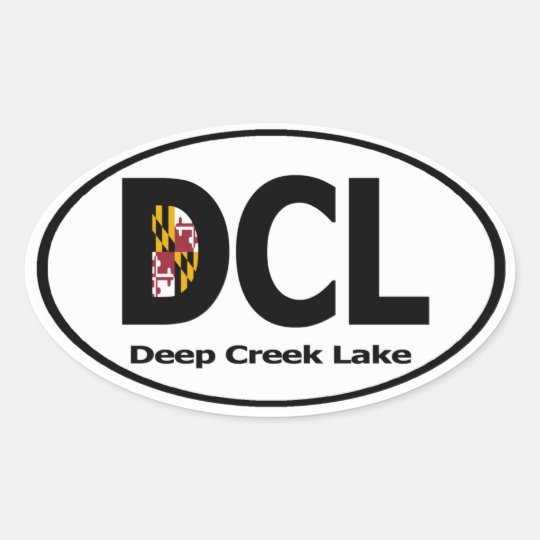 Deep Creek Lake Decal (set of 4) Oval Sticker