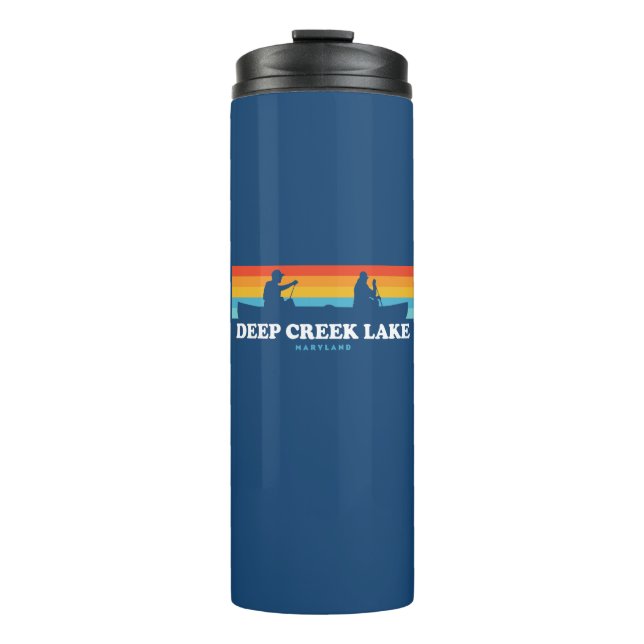 Deep Creek Lake Maryland Canoe Thermal Tumbler (Front)