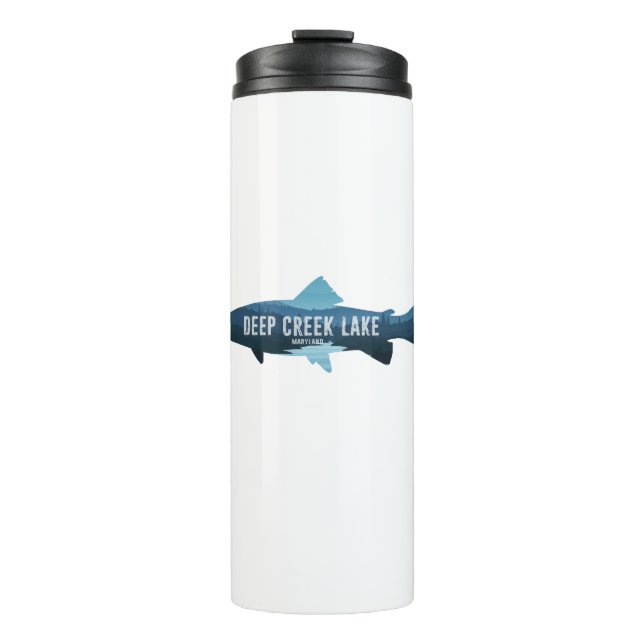 Deep Creek Lake Maryland Fish Thermal Tumbler (Front)