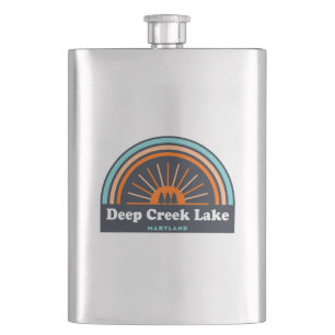 Deep Creek Lake Maryland Rainbow Hip Flask
