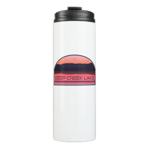 Deep Creek Lake Maryland Red Sunrise Thermal Tumbler