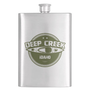 Deep Creek Wild And Scenic River Idaho Kayaking Hip Flask