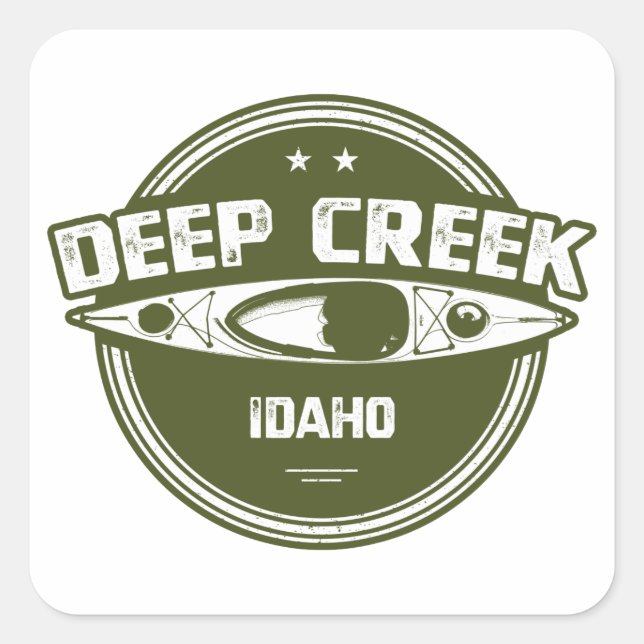 Deep Creek Wild And Scenic River Idaho Kayaking Square Sticker (Front)