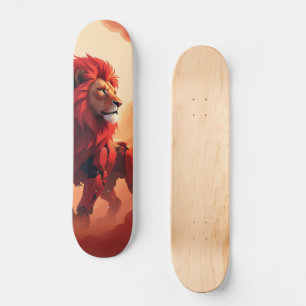 Deep Crimson Glow – The Lion of Burning Destiny.   Skateboard