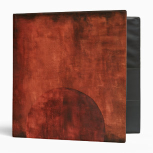 Deep Crimson Painting with Geometric Shapes Binder