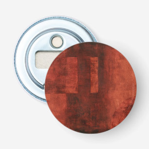 Deep Crimson Painting with Geometric Shapes Bottle Opener