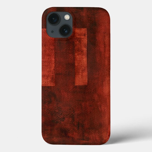 Deep Crimson Painting with Geometric Shapes Case-Mate iPhone Case (Back)