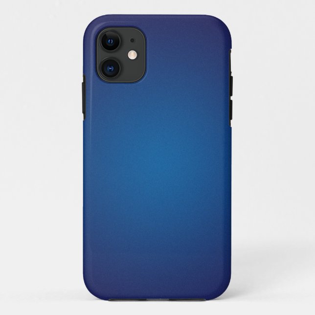 Deep Dark Blue Grainy Vignette Case-Mate iPhone Case (Back)