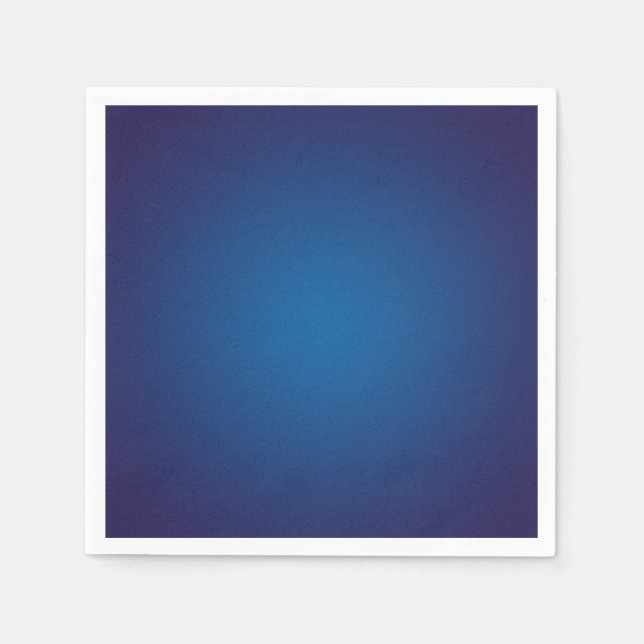 Deep Dark Blue Grainy Vignette Napkin (Front)
