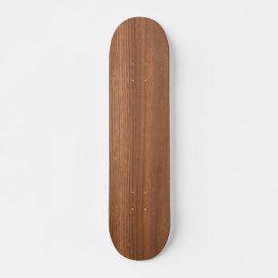 Deep Dark Brown Wood Grain Texture Pattern Skateboard