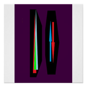 Deep dark mysterious purple art design modern poster