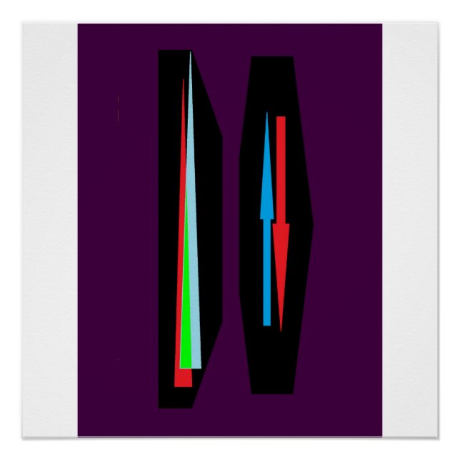 Deep dark mysterious purple art design modern poster (Front)