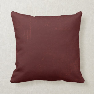 DEEP DARK RICH MAROON RED BURGUNDY TEXTURE TEMPLAT THROW PILLOW