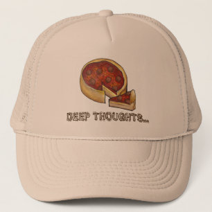 Deep Dish Thoughts Chicago Pepperoni Pizza Hat