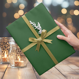 Deep Elegant Christmas Green Wrapping Paper