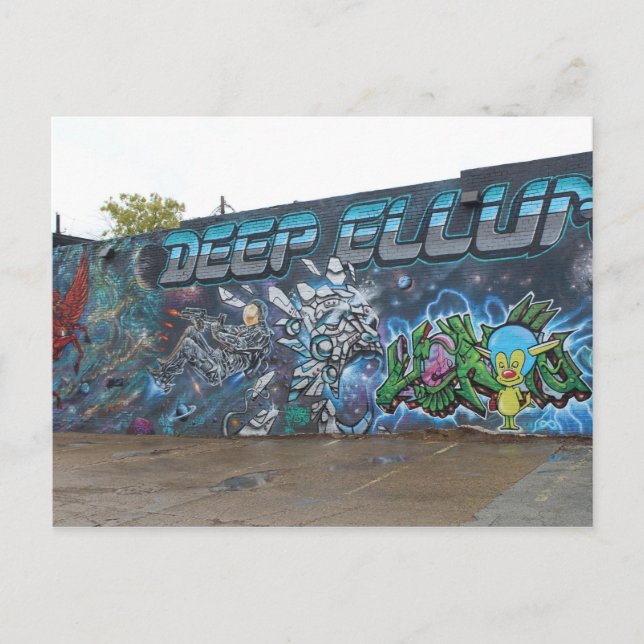 Deep Ellum Graffiti Artwork # 4 Postcard (Front)