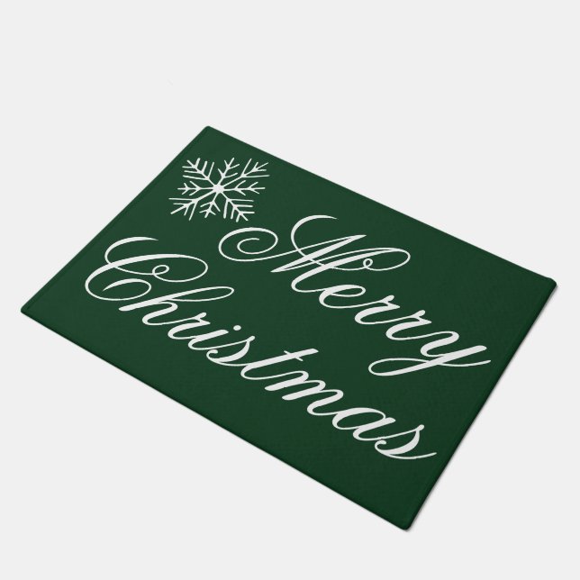 Deep Emerald Christmas Doormat (Angled)